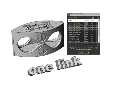 53mm Jewelry box Lock clasp and link - CAD file STL ready to print Model 3D