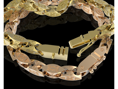 53mm Jewelry box Lock clasp and link - CAD file STL ready to print Model 3D