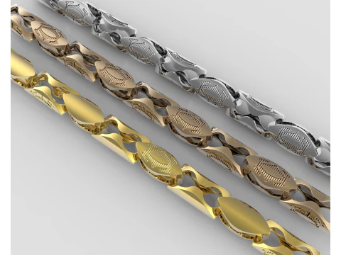 Width 8mm Lock and link for chain - printable file STL 3D Model