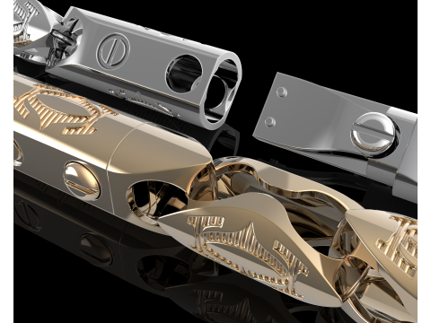 Width 8mm Lock and link for chain - printable file STL 3D 模型