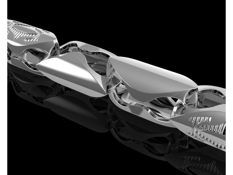 Width 8mm Lock and link for chain - printable file STL 3D 模型