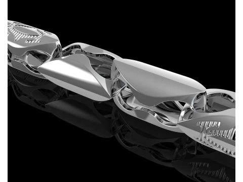 Width 8mm Lock and link for chain - printable file STL 3D Model