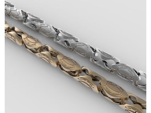 Width 8mm Lock and link for chain - printable file STL 3D 模型