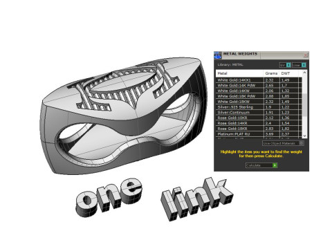 Width 8mm Lock and link for chain - printable file STL 3D 模型