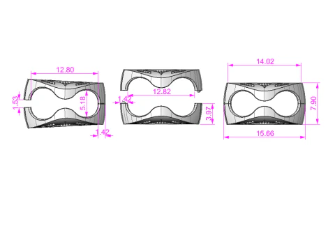 Width 8mm Lock and link for chain - printable file STL 3D Model