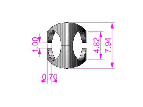 Width 8mm Lock and link for chain - printable file STL 3D Model
