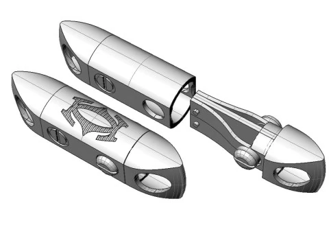 Width 8mm Lock and link for chain - printable file STL 3D Model