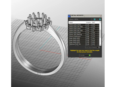 Printable classic HALO ring- Stone-5mm -STL for 3d printing 3D Model