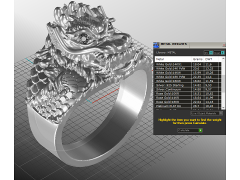 Jewelry mans Signet Ring The Dragon - Printable STL 3D 模型