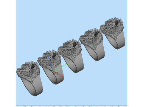 Jewelry mans Signet Ring The Dragon - Printable STL 3Dモデル