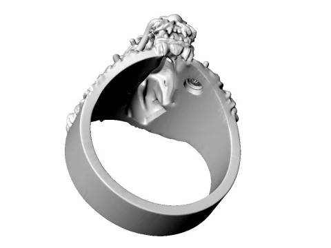 Jewelry mans Signet Ring The Dragon - Printable STL 3D Model
