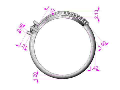 3D printable model ring heart and infinity- STL for 3d printing 3D 模型