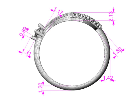3D printable model ring heart and infinity- STL for 3d printing 3D Model