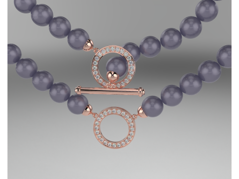Printable jewelry pendant for necklace whith pearl STL 3D Model