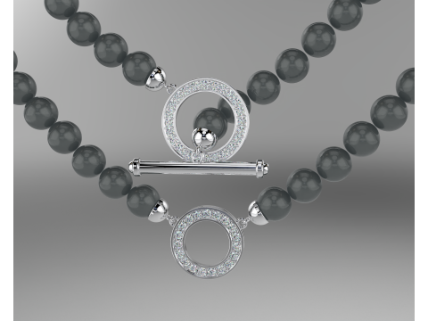 Printable jewelry pendant for necklace whith pearl STL 3D Model