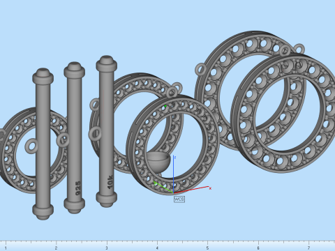 Printable jewelry pendant for necklace whith pearl STL 3D Model