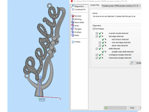 Printable jewelry NAME pendant necklace Leslie STL 3D Model
