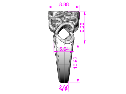 Printable ring - many hearts - much love - STL for 3d printing 5-10 sizes 3D मॉडल