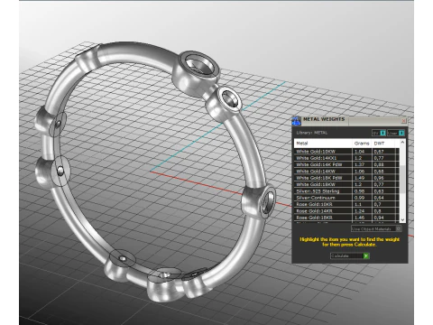 Printable wedding band ring diamonds 01ct STL 3d cad file 3D Model