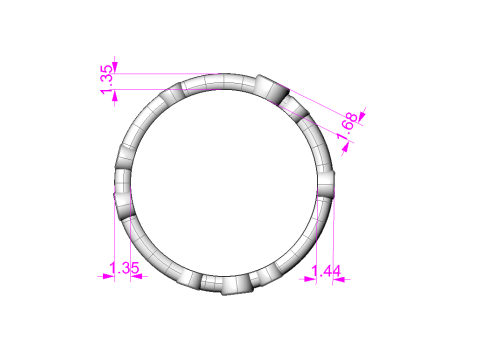 Printable wedding band ring diamonds 01ct STL 3d cad file 3D Модель