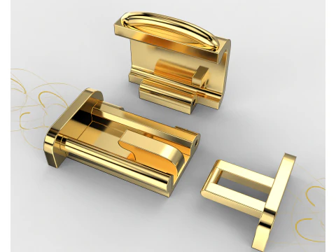 Printable Jewelry lock clasp width 10mm STL ready to Print 3D Model