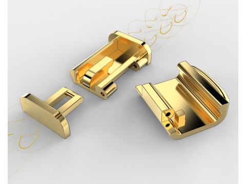Printable Jewelry lock clasp width 10mm STL ready to Print Modelo 3D
