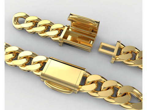 Printable Jewelry lock clasp width 10mm STL ready to Print Modelo 3D