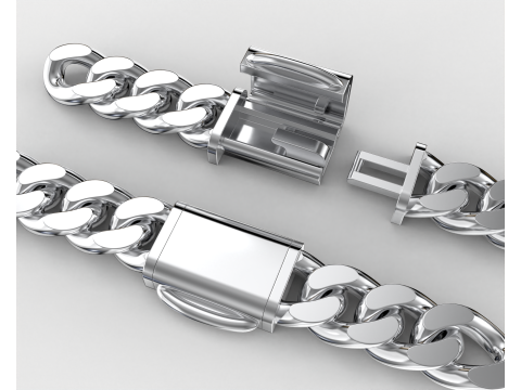 Printable Jewelry lock clasp width 10mm STL ready to Print Modelo 3D