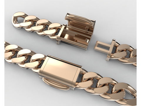 Printable Jewelry lock clasp width 10mm STL ready to Print Modelo 3D