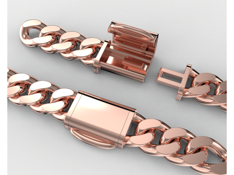 Printable Jewelry lock clasp width 10mm STL ready to Print Modelo 3D