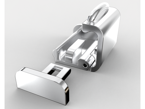 Printable Jewelry lock clasp width 10mm STL ready to Print Modelo 3D