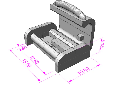 Printable Jewelry lock clasp width 10mm STL ready to Print 3D Model
