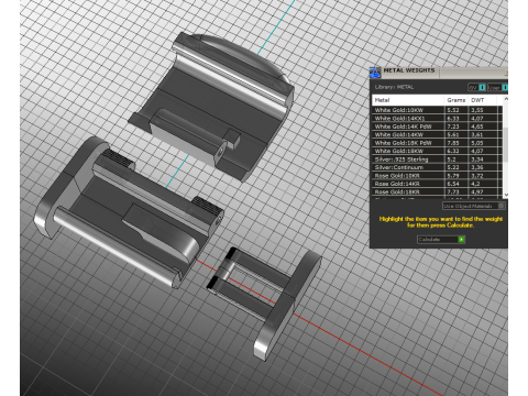 Printable Jewelry lock clasp width 10mm STL ready to Print Modelo 3D