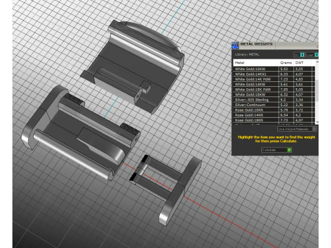 Printable Jewelry lock clasp width 10mm STL ready to Print 3D Model