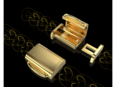 Printable Jewelry lock clasp width 10mm STL ready to Print Modelo 3D