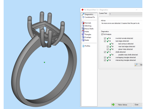 Printable Engagement SOLITAIRE Ring with stone princess shape 8x6mm STL 3D Model