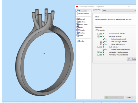 Printable Engagement SOLITAIRE Ring with stone 5mm 04ct STL Model 3D