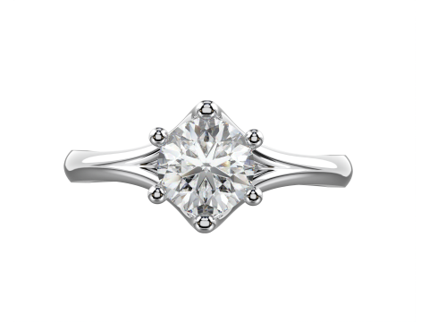 Printable Engagement SOLITAIRE Ring with stone 5mm 04ct STL Model 3D