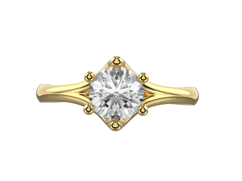 Printable Engagement SOLITAIRE Ring with stone 5mm 04ct STL Model 3D