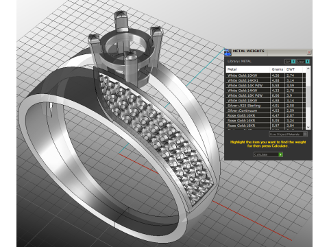 Printable jewelry ring with stone 5mm 05ct- STL ready to print 3Dモデル