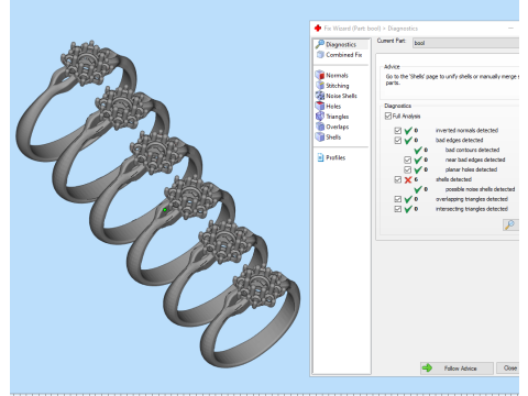 Printable jewelry ring with stone 4mm 025ct- STL ready to print Modèle 3D