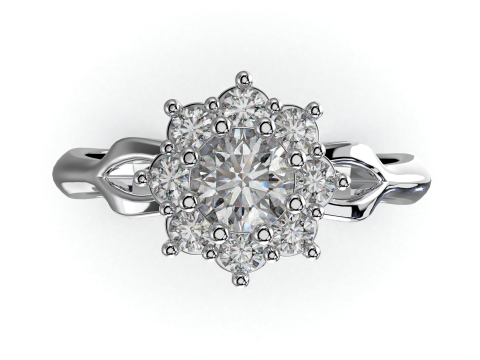 Printable jewelry ring with stone 4mm 025ct- STL ready to print Modèle 3D