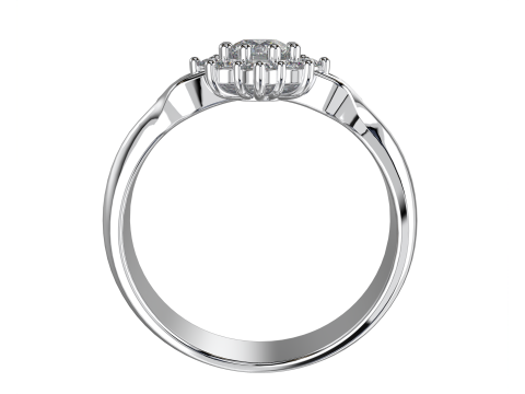 Printable jewelry ring with stone 4mm 025ct- STL ready to print Modèle 3D
