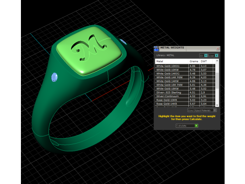 Jewelry Signet Ring letter M - Printable STL 3D मॉडल