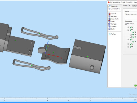 Jewelry CLASP Lock for chain or bracelet 15mm width tall 7mm STL ready for Print Modèles 3D en vedette