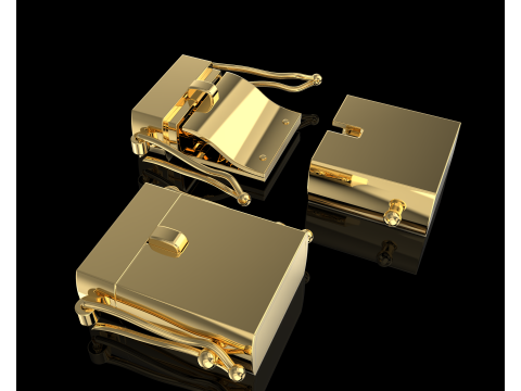 Jewelry CLASP Lock for chain or bracelet 15mm width tall 7mm STL ready for Print Modèles 3D en vedette