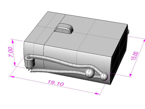 Jewelry CLASP Lock for chain or bracelet 15mm width tall 7mm STL ready for Print 3D Print Model