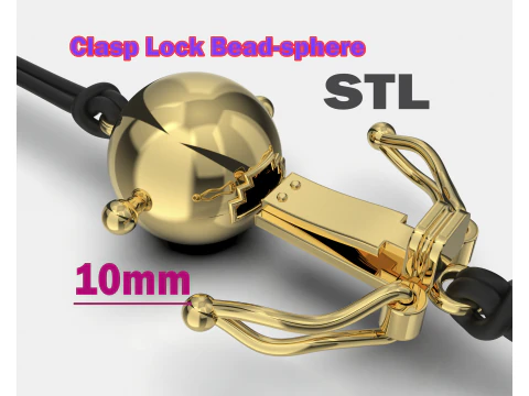 Застібка для ювелірних виробів STL із замком діаметром 10 мм, готова до друку 3D Принт Модель