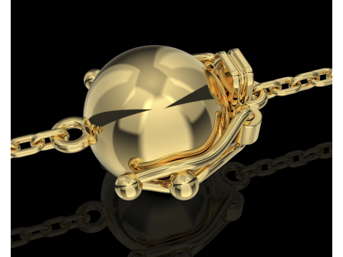 Jewelry CLASP Lock bead 10mm diameter STL ready for Print 3D Print Model