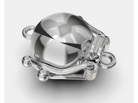 Jewelry CLASP Lock bead 10mm diameter STL ready for Print 3D Print Model